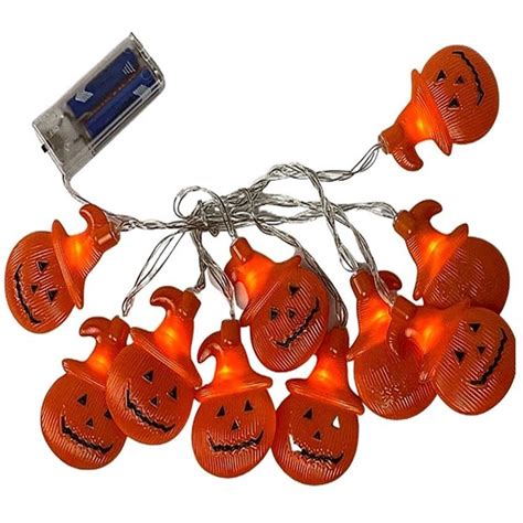 Enfeite Halloween Varal De Led Abobora