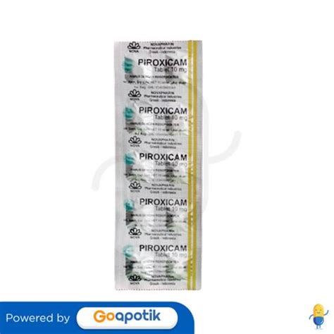 Piroxicam Novapharin Mg Strip Tablet Kegunaan Efek Samping