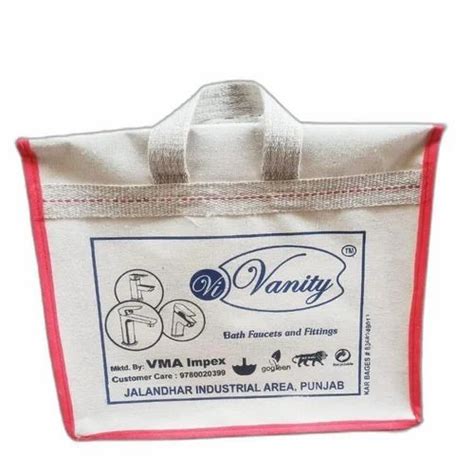 Loop Handle Printed Grocery Cotton Canvas Bag Size Dimension X