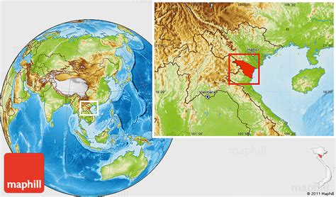 Physical Location Map of Thanh Hoa