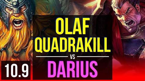 Olaf Vs Darius Top Quadrakill 3 Early Solo Kills Legendary Kda