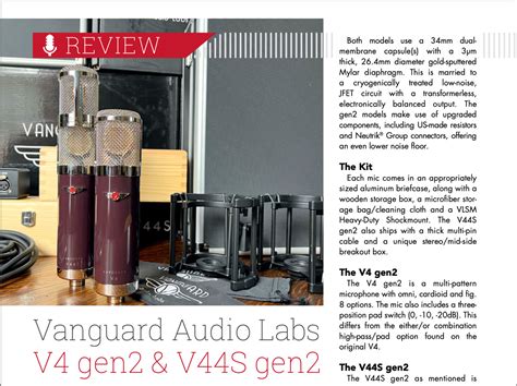 Review Recording Magazine Checks Out The Gen2 V44s And V4 Vanguard