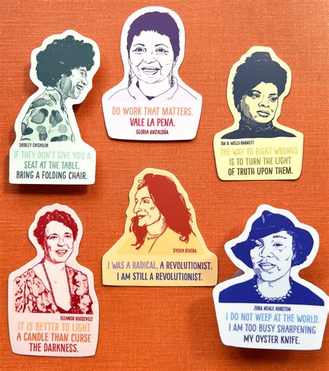 Inspiring Women Vinyl Sticker Set By Blackbird Letterpress Blackbird