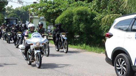 Polres Metro Polda Lampung Patroli Gabungan Cipta Kondisi Jelang