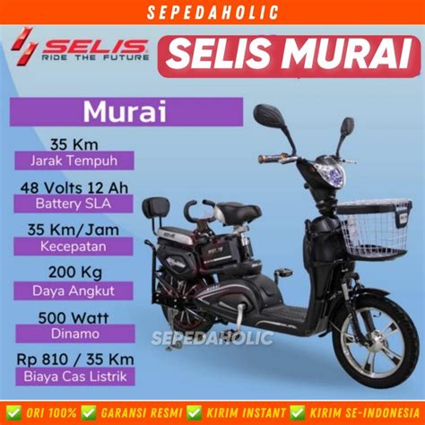 Sepeda Listrik Selis Murai Electric E Bike Watt Lazada Indonesia