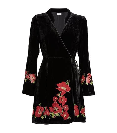 Rixo Black Floral Iris Mini Dress Harrods Uk