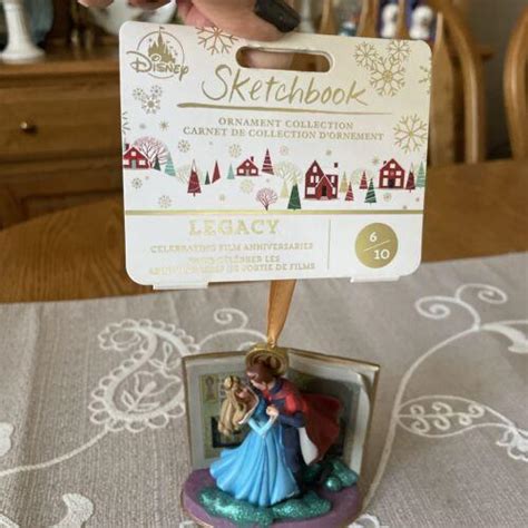 Disney Sleeping Beauty Sketchbook Ornament Blue Dress Storybook