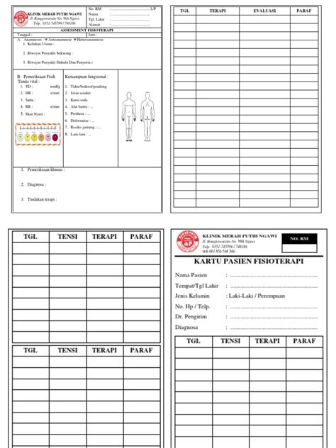 Kartu Pasien Fisioterapi Klinik Merah Putih Ngawi Pdf
