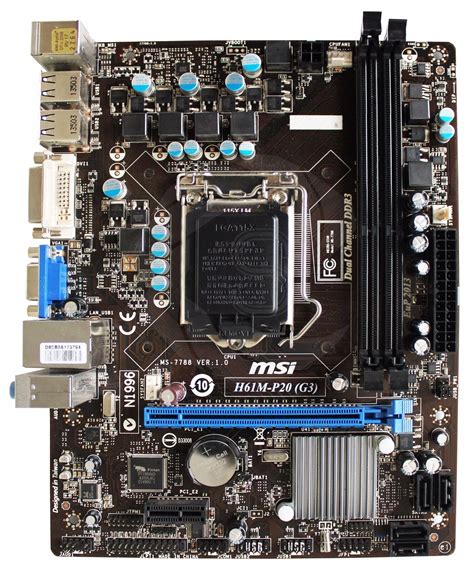 For MSI H61M-P20 (G3) MS-7788 VER:1.0 Socket LGA115X Intel mATX ...