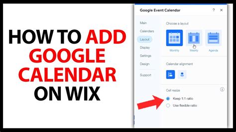 How To Add Google Calendar On Wix In Youtube