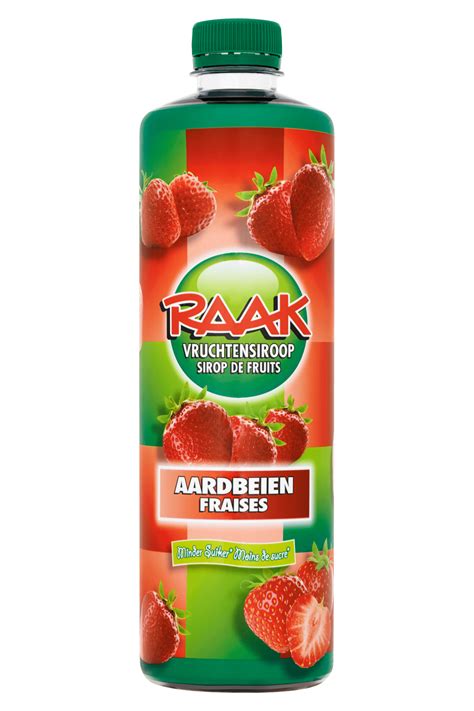 Raak Vruchtensiroop Aardbeien Per Fles Ml