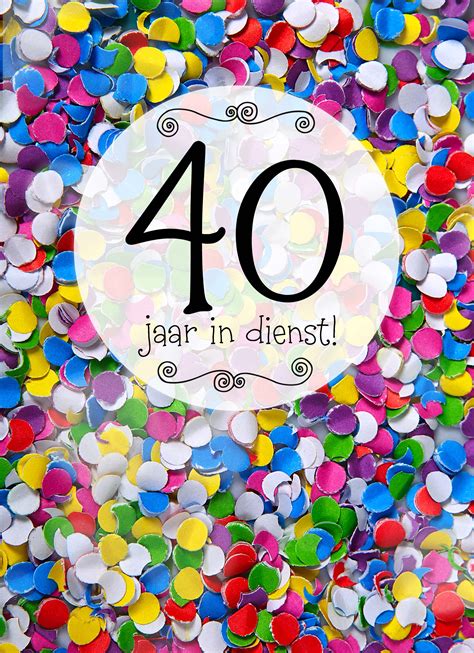 Confetti 40 Jaar In Dienst Hallmark