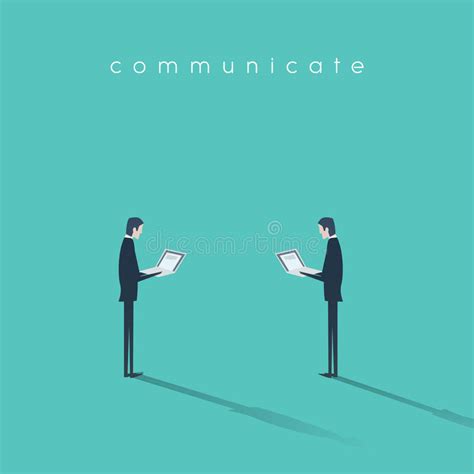 Vecteur Moderne De Concept De Communication D Affaires Avec L Homme D