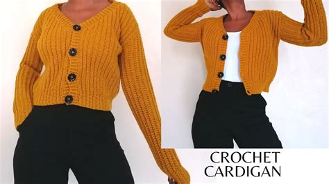 Crochet Ribbed Cardigan Crochet Sweater Tutorial Youtube