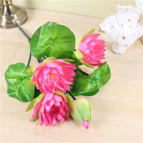 Artificial Lotus Flower Bouquets For Wedding Decorwedding Etsy