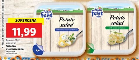 Promocja Sa Atka Ziemniaczana Z Sosem Kremowym Alpen Fest W Lidl