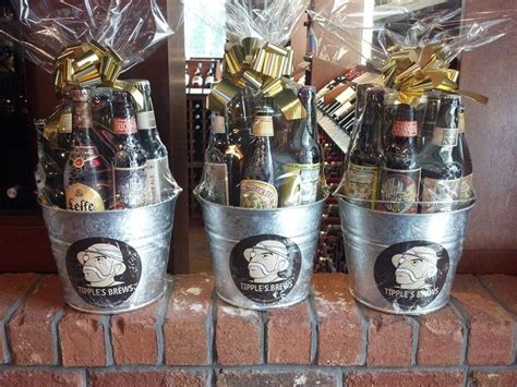 Beer basket idea | Beer basket, Gift baskets for men, Beer gifts basket