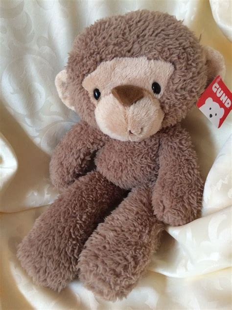 Gund Fuzzy Monkey Plush Toy Stuffie Baby Nursery Kids Zoo Animal Gund