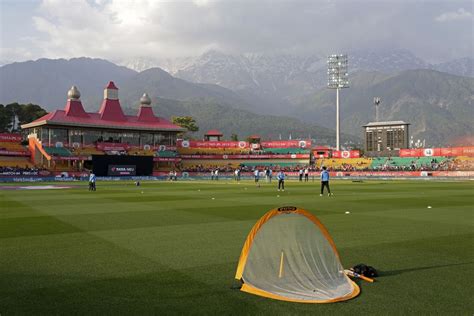 The Himalayas enriching the background of the Himachal Pradesh Cricket ...