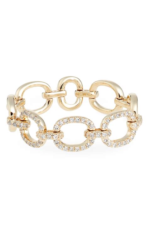 Ef Collection Flexible Chain Link Diamond Ring Nordstrom Heart