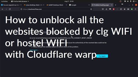 Unblock Blocked Website In College Wifi With Cloudflare Warp