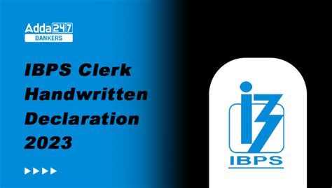 IBPS Clerk Handwritten Declaration Format 2023 Declaration Form