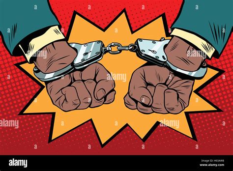 Handcuffed Behind His Back Stock Vector Images Alamy