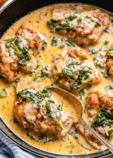 Garlic Butter Chicken with Spinach and Bacon | Spinach bacon recipe ...