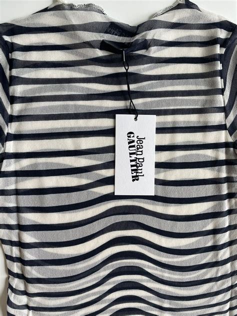 Jean Paul Gaultier Body Morphing Striped Dress Size Small Ebay