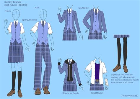 Destiny High School Uniforms Redux Full By Tomboyjessie13 On Deviantart