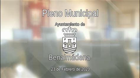 Pleno Municipal Ayuntamiento De Benalm Dena Youtube