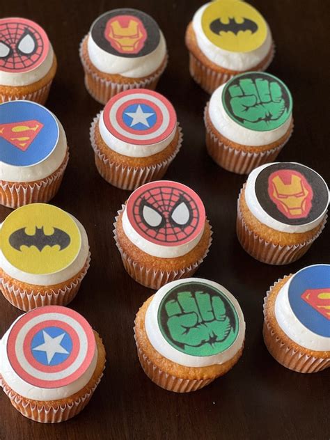 Super Hero Cupcake Cookie Toppers Edible Images Icing Sheets Craft