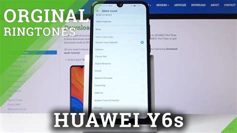 How To Change Ringtones In HUAWEI Y6s Ringtone List YouTube