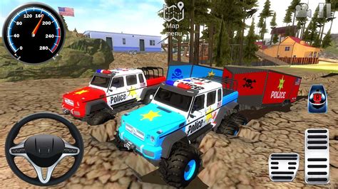 Juego De Carros Xtreme Racing Police Monster Trucks Driving Car Off