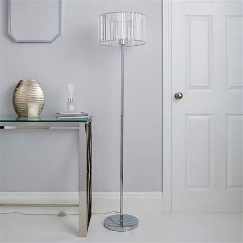 Prism Chrome Floor Lamp | Dunelm