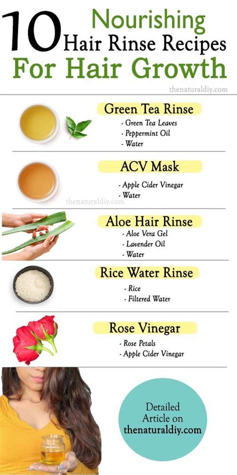 10 Hair Rinse Recipes For Hair Growth The Natural Diy Hair Growth Foods Hair Rinse Recipe