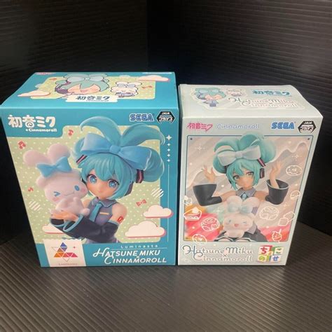 Hatsune Miku Cinnamoroll Chokonose Premium Figure Luminasta Set Of