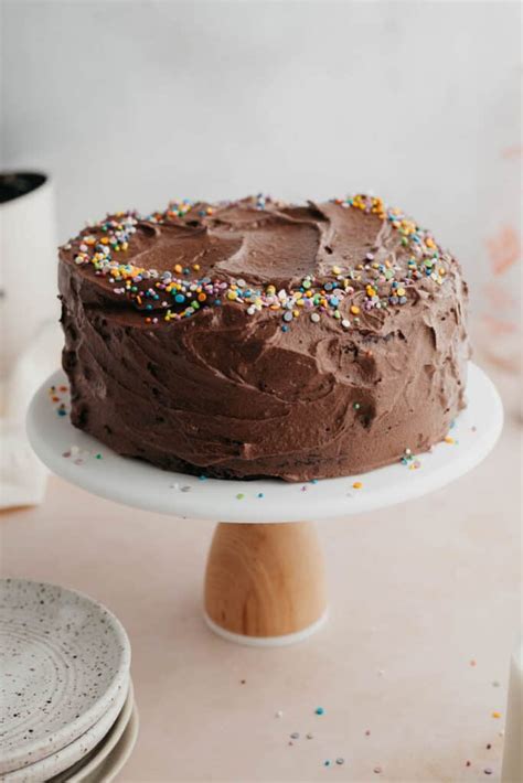 Chocolate Cake with Cream Cheese Frosting - Alpine Ella