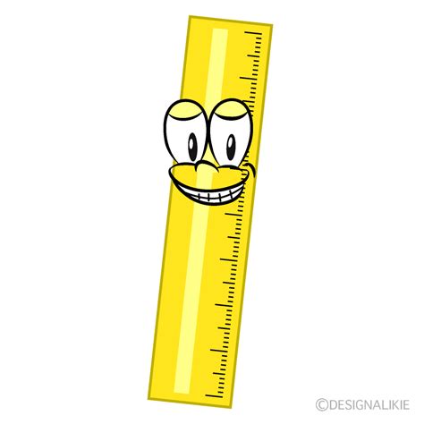 Free Grinning Ruler Cartoon Character Clipart Charatoon