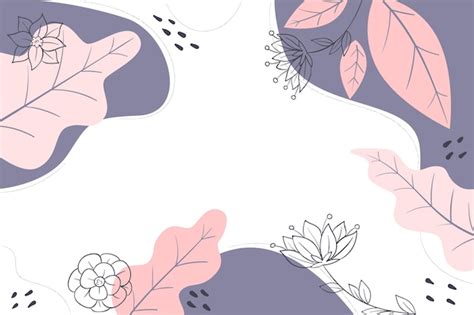 Fondo Floral Dibujado A Mano Vector Gratis