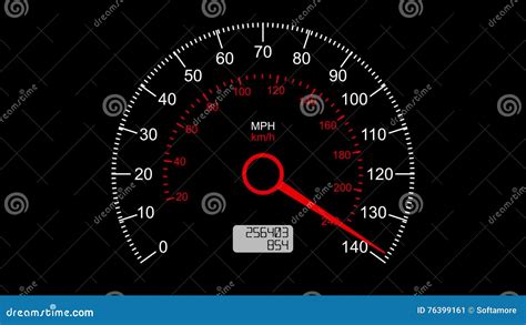 Car Speedometer And Moving Pointer On It Maximum Speed Stock Video