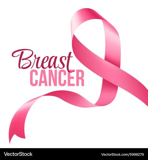 Breast Cancer Awareness Ribbon Background Vector Image