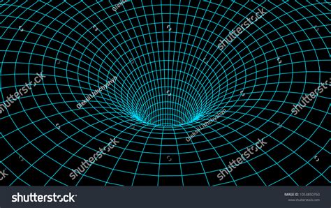 Tunnel Wormhole Abstract Wormhole Science 3d Stock Vector Royalty Free