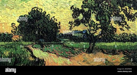 Landscape With The Chateau Of Auvers At Sunset Auvers Sur Oise