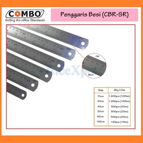 Jual Penggaris Besi Cm Cm Metal Ruler Mistar Cm Di Seller