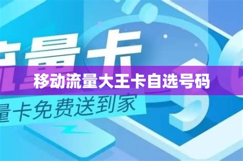 移动流量大王卡自选号码 号卡资讯 邀客客