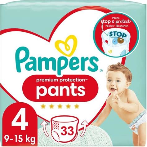 PAMPERS Premium Protection Pants Taille 4 33 Couches Culottes