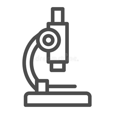 L Nea De Microscopio Icono Medicina Concepto Instrumento De Ampliaci N