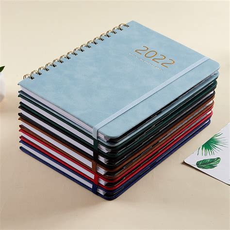 Leather Cover Planner Notebook Di Rios Anual Mensal Semanal Diariamente