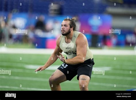 Miami Offensive Lineman Matt Lee Runs A Drill At The Nfl Football